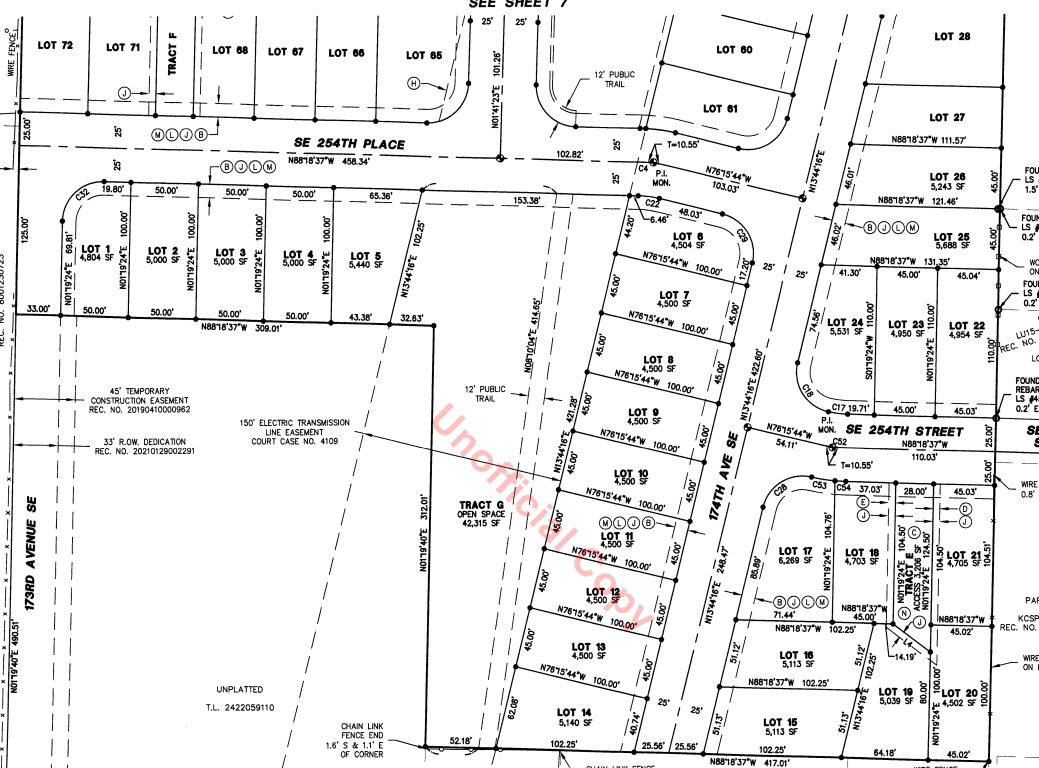 Covington, WA - New 72 Lot Plat Little Soos Creek Recorded April 8, 2021