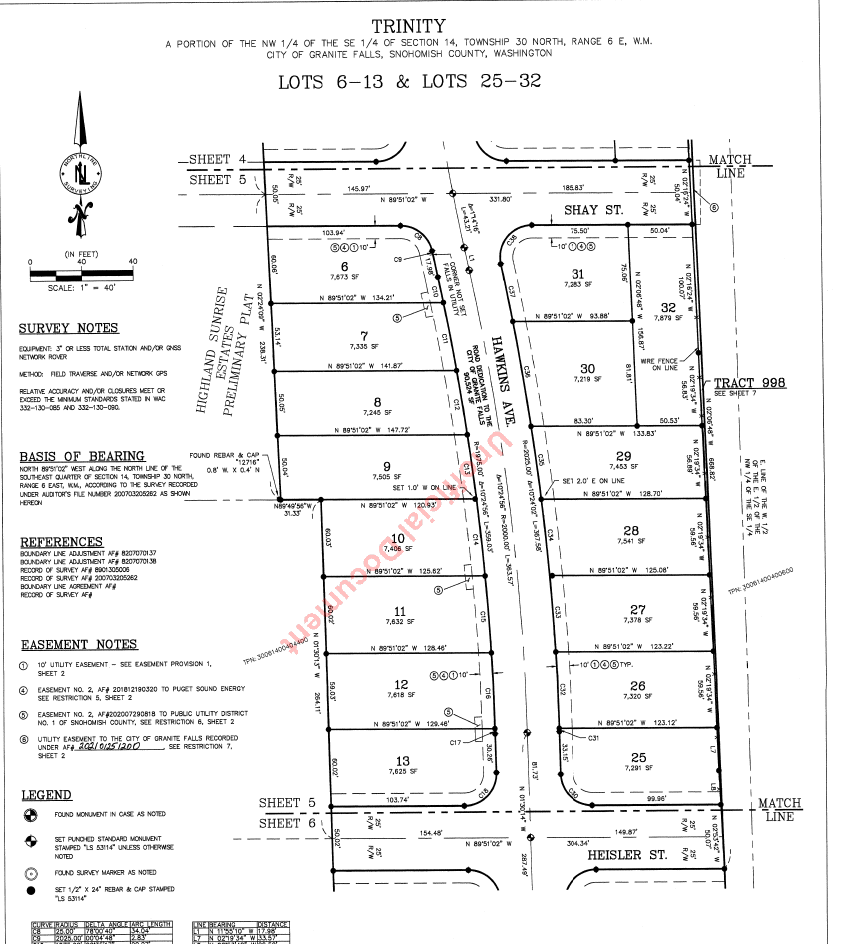 Granite Falls, WA - New 36 Lot Plat Trinity Recorded January 25, 2021